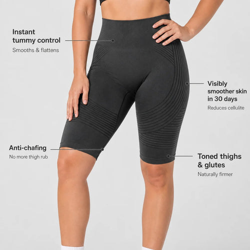 POWERSHORTS™ | High-Waisted 3D Sculpting Shorts - Anti-Chafing (up)